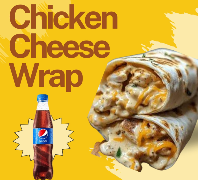 Chicken Cheese Wrap & Pepsi